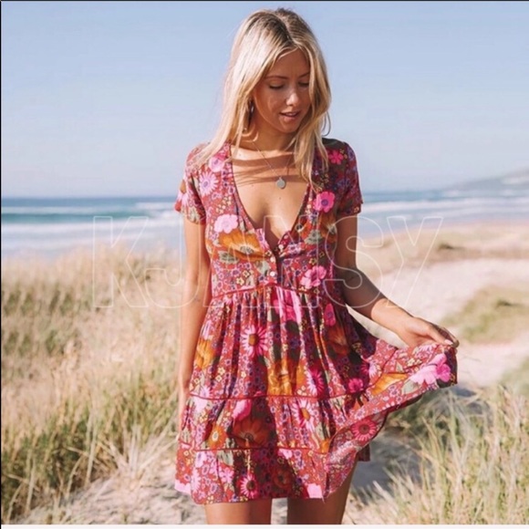 KJANSY Dresses & Skirts - 5 ⭐️ Bohemian Floral Mini Dress